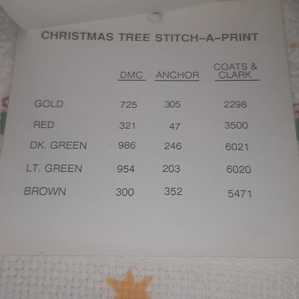Stitch•a•Print STAMPED Hand TEA TOWELS CROSS STITCH KIT CHRISTMAS - SET OF 2 ☆
